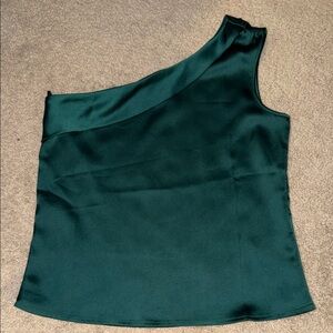Rachel Zoe Teal Satin Blouse